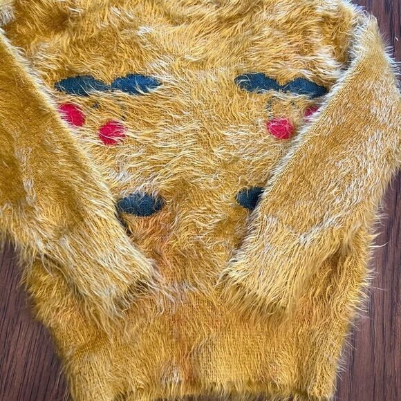 Beautiful Retro Girls Chartreuse cherry sweater. 🍒 size 5. - Picture 6 of 7